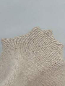 Lumivelle 女士棕色无袖时尚毛衣裙 - 杏色 - 查看 8