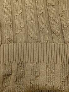 STEELVANCE 男士新款时尚纯色抽绳连帽毛衣，秋季 - 咖啡棕 - 查看 6