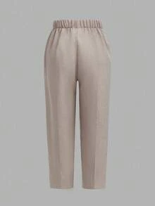 Young Boy 3-Piece Suit: Khaki Vest, Elastic Waist Pants, Bow Tie & Long Sleeve Shirt, Gentleman Style, Spring/Summer,In Fall/Winter