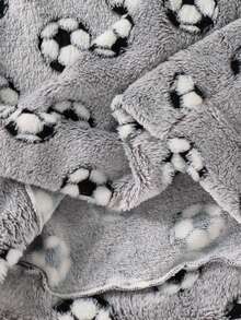 SHEIN 2 件套青少年男孩秋冬发光游戏控制器图案圆领长袖上衣和柔软羊毛睡裤套装，舒适家居服睡衣 - 彩色 - 查看 5