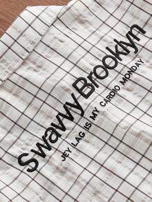 SWAVVY Men's Long Sleeve Plaid Embroidered Shirt - Multicolor - View 6