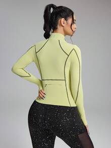 Innovista Áo Jersey đạp xe nữ tay raglan phối màu tương phản, khóa kéo nửa thân, ôm sát, chi tiết phối màu, áo khoác thể dục nữ, đường kẻ phối màu, túi thoáng khí, định hình cơ thể, quần áo tập luyện có khóa kéo, ôm sát, co giãn, đồ tập yoga, thể thao mùa thu, thể thao hàng ngày, từ văn phòng đến phòng tập, câu lạc bộ, làm việc tại nhà, chạy bộ, đạp xe, nhẹ nhàng từ văn phòng đến tòa án, từ bữa trưa đến phòng tập, tập luyện HIIT, thoải mái khi vận động, ấm áp/lớp áo mùa đông. - màu xanh lá - Xem 11