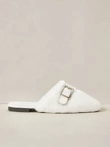 Cuccoo Women's Fashion Black Mesh Flat Shoes - White - View 2