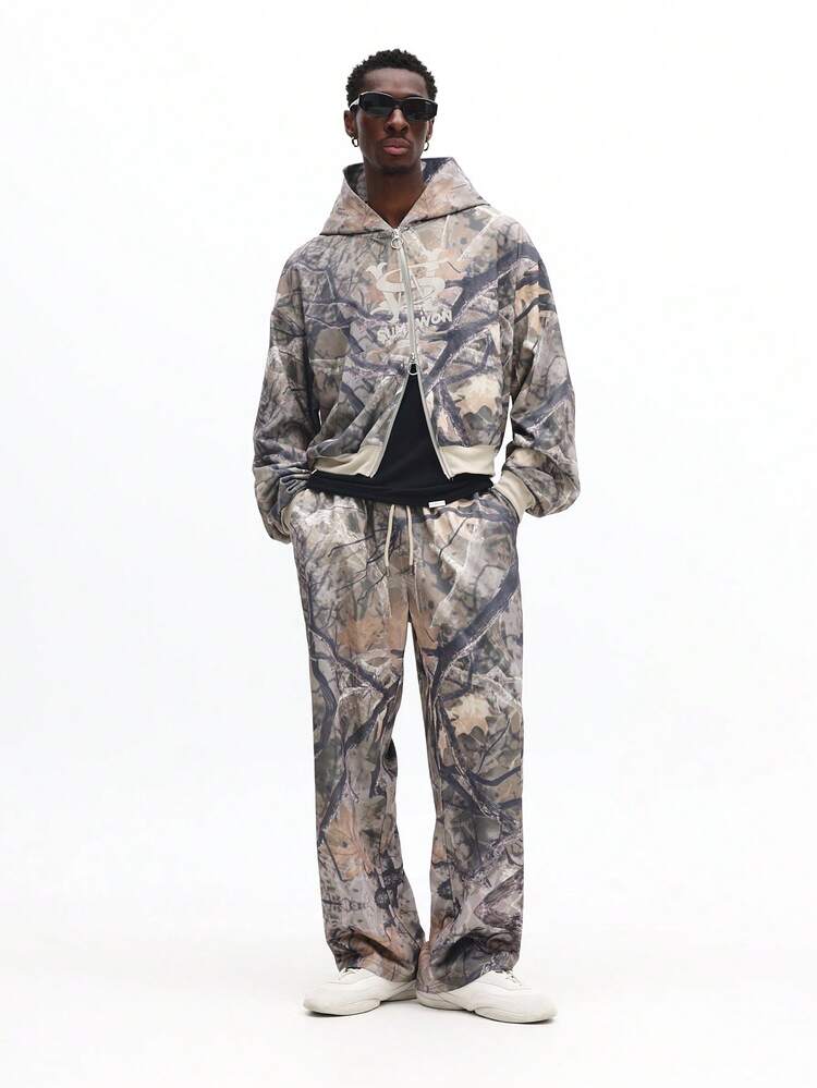 Zestaw z kapturem i spodniami dresowymi w kamuflażu