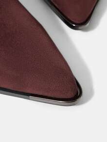 MOTF FASHION CHUNKY HEEL ZIPPER SIDE OVER-THE-KNEE BOOTS - Burgundy - View 6