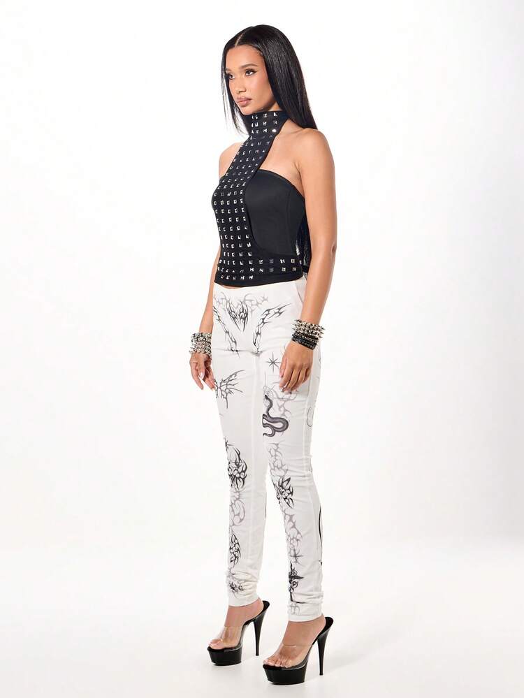 SUMWON WOMEN スタッズ付きホルタートップ（メタルハードウェア付き）