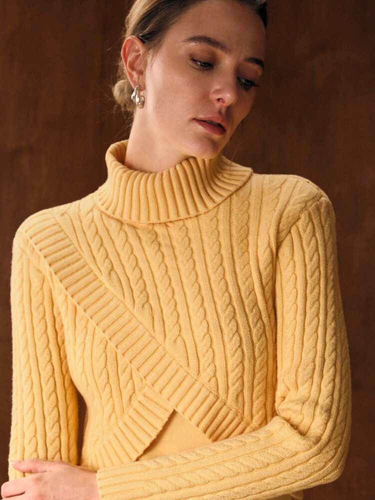 AUTUMN/WINTER FITTED DIGNIFIED LONG SWEATER AND DRESS SET