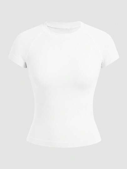 Velisys Velisys Minimalist Solid Color Fitted Seamless Short Sleeve Sports T-Shirt 3 Packs Tops Fitted Tops