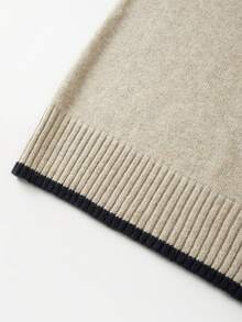 SHEIN Franclia 全新夏季简约个性拼布撞色优雅百搭女式针织上衣