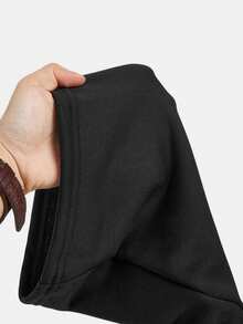 SHEIN Tween Girls Casual Knit Jogger Pants - Black - View 7