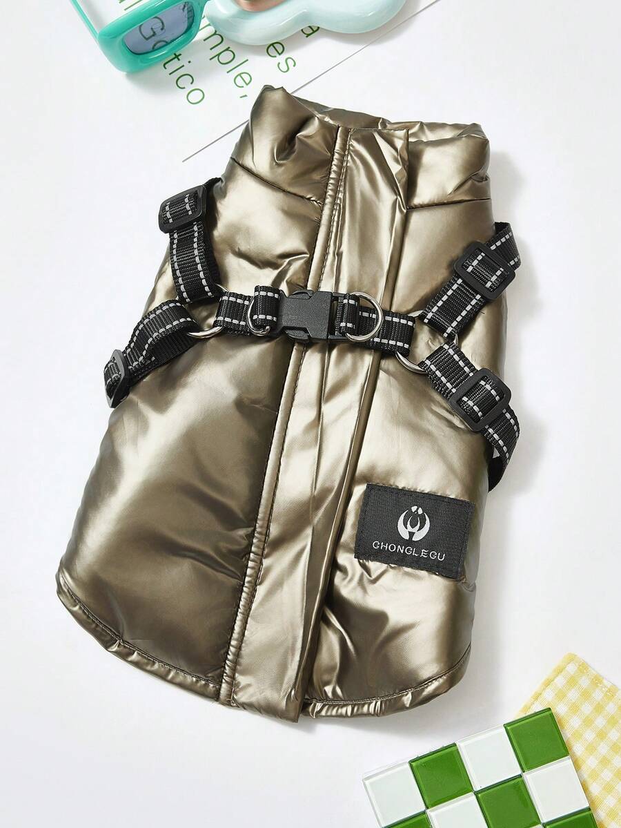 PETSIN Cozy Autumn/Winter Pet Vest – Cute, Breathable, And Easy-To-Wear Outfit For Small Dogs, Cats, And Other Tiny Pets, Great For Everyday Indoor And Outdoor Use - Gold - View 1