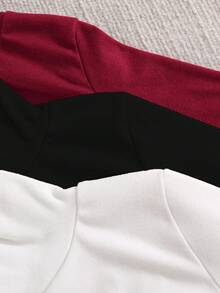 Sparklyn 3件套青少年女孩休闲猫咪印花高领长袖保暖内衬T恤 - 彩色 - 查看 3