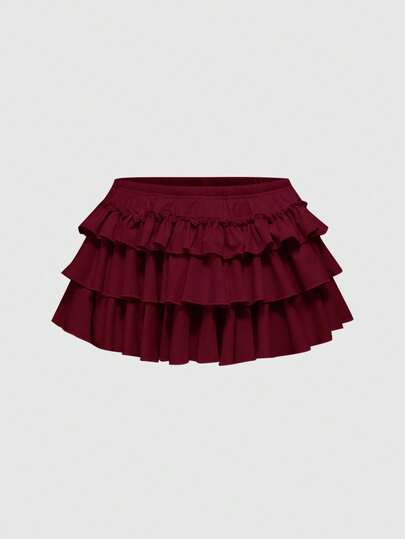 ROMWE J-Fashion 复古低腰性感 Y2K 女式豹纹全裙