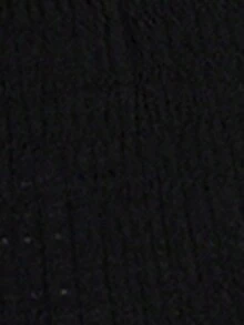 Feyla 女士休闲针织长袖翻领纽扣设计连衣裙，秋冬 - 黑色 - 查看 7