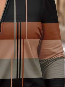 EMERY ROSE 教师节、返校节和音乐节大码女装。万圣节拉链领女式连衣裙。复古学院风撞色三色条纹。秋季、春夏和度假大码女式T恤。 - 彩色 - 查看 7