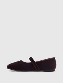CUCCOO BIZCHIC 女士时尚通勤百搭休闲玛丽珍平底鞋 - 咖啡棕 - 查看 8