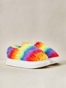 Cuccoo Cute Autumn/Winter Indoor Slippers, Plush Closed Toe Thick Sole Warm Women House Slippers - Multicolor - View 5