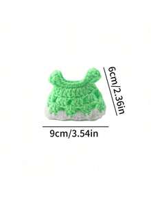 1件可爱小宠物连衣裙 迷你针织雪貂衣服 手工仓鼠公主裙 透气宠物服装