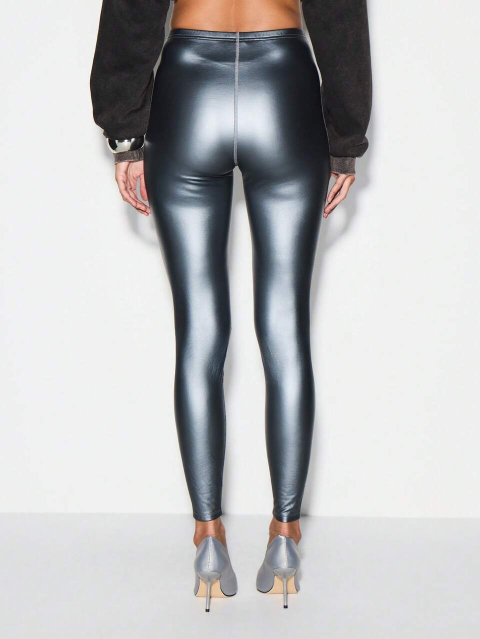 KIZN Metallic Foil High Rise Leggings
