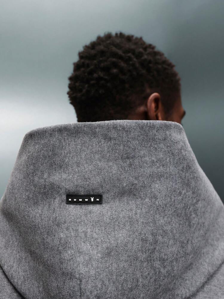 PLAYBOY X SUMWON Wash Effect Boxy Hoodie With Raw Edge Details
