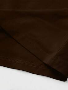 Manfinity Homme Men's Solid Color Crew Neck Casual Versatile Long Sleeve T-Shirt Men Tops Long Sleeve Dark Brown Shirt Brown Tops For Men - Coffee Brown - View 7