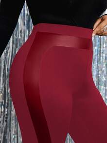Cravure Leggings minimalistas de unicolor para tallas grandes de uso diario