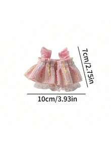 1件可爱小宠物连衣裙 迷你针织雪貂衣服 手工仓鼠公主裙 透气宠物服装