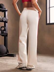 Powerista 女式抽绳腰口袋阔腿宽松休闲裤 - 卡其色 - 查看 2