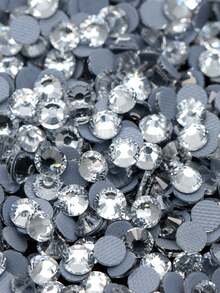 144/288/1440 piezas 1 paquete Cristales de Rhinestone de vidrio con fijación en caliente para planchar, piedras brillantes para diseño de ropa DIY, decoración de fiestas, manualidades y costura