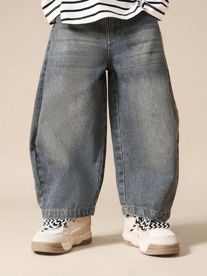 SUMWON 轻盈水洗阔腿牛仔裤，打造日常休闲舒适风格