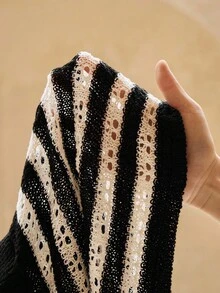 SHEIN Swim Của phụ nữ Sọc Váy che - Nhiều màu - Xem 7