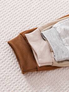 SHEIN Vintaside Kids 3er-Pack Neugeborenen Baby Jungen/Mädchen Allround einfarbige Strampelhose (Schwarz, Weiß, Blau), vielseitig einsetzbar für Zuhause, Outdoor-Spiel, Reisen und mehr