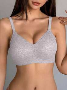 DAZY Seamless Wireless Lightly Lined Bra For Women Lingerie For Women - Purple - View 3