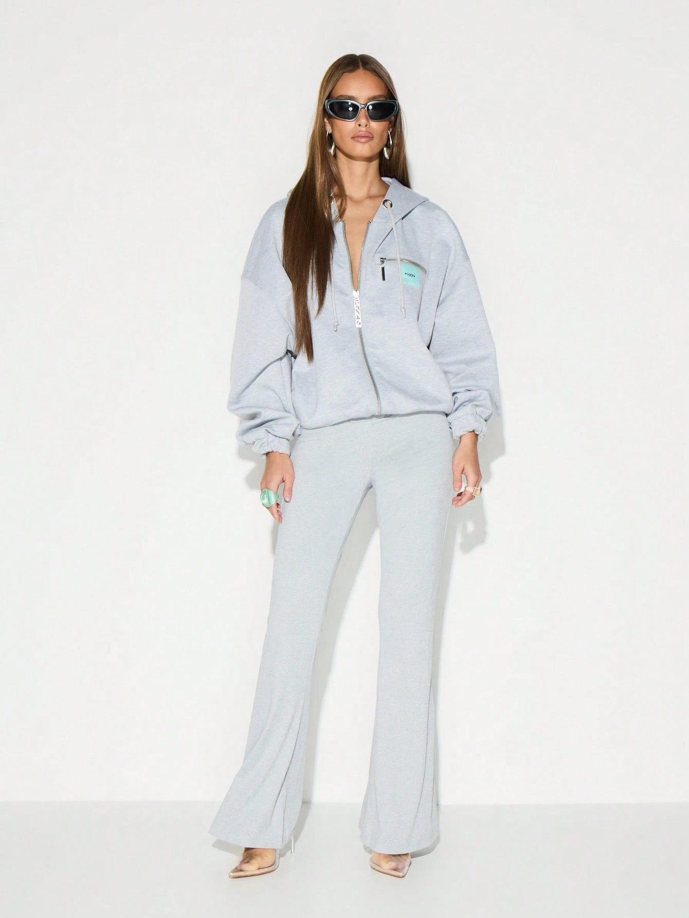 KIZN Leggings deportivos acampanados de cintura alta