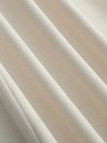 Franclia 优雅珍珠装饰圆领长袖收腰喇叭下摆连衣裙，杏色，春秋 - 杏色 - 查看 6