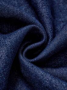 Elenzga Jaqueta e casaco jeans femininos casuais e elegantes - Azul - Ver 7