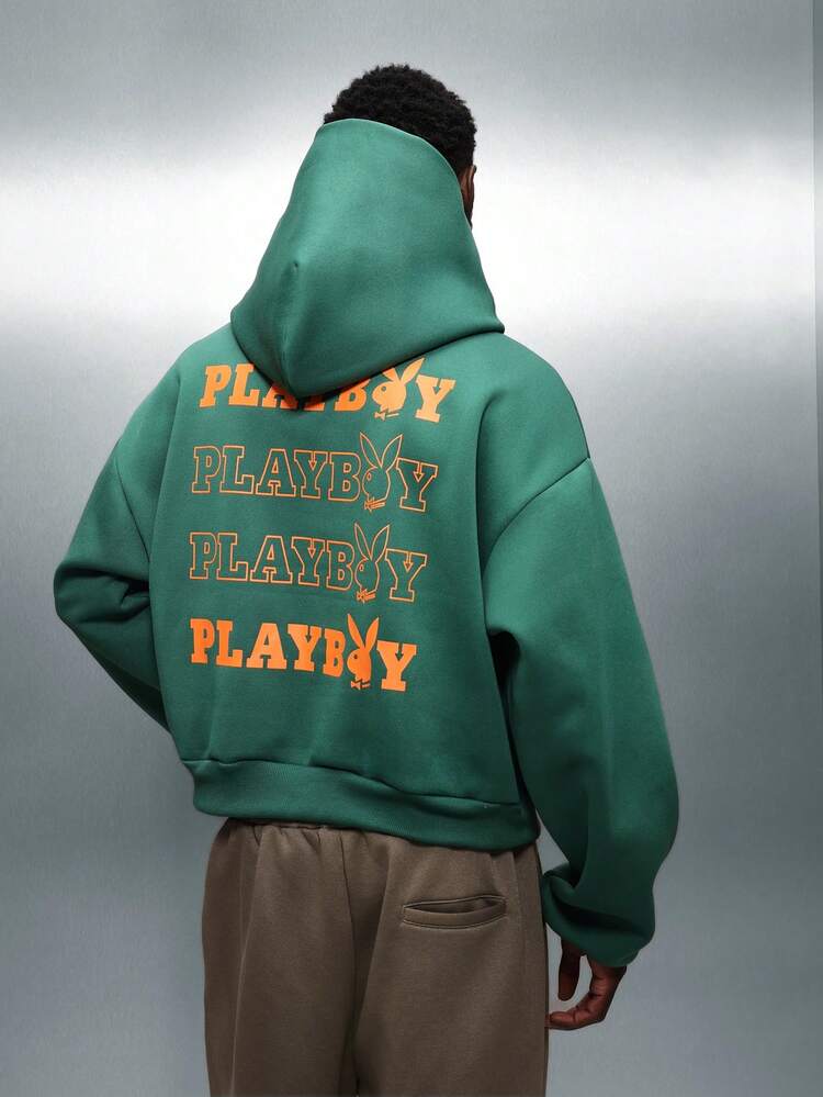 PLAYBOY X SUMWON Pullover Hoodie With Drawstring And Centre Pocket