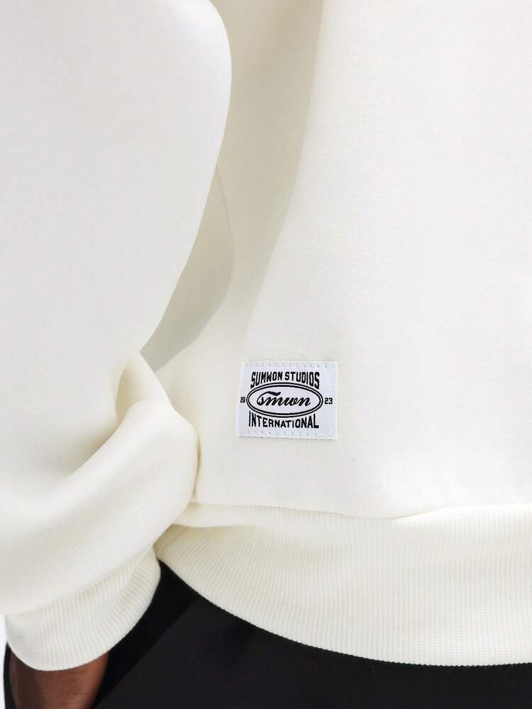 ドローストリング付きボックスフィットプルオーバーパーカー