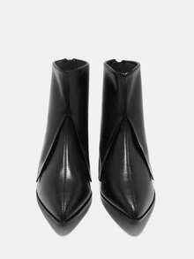 CUCCOO CURVES Plus Size Women's Wide Fit Black High Heel Ankle Boots, Versatile Boots For Wide Calves - Black - View 5