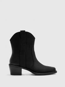 CUCCOO BIZCHIC Women's Fashionable Black Mid-Calf Boots - Black - View 2