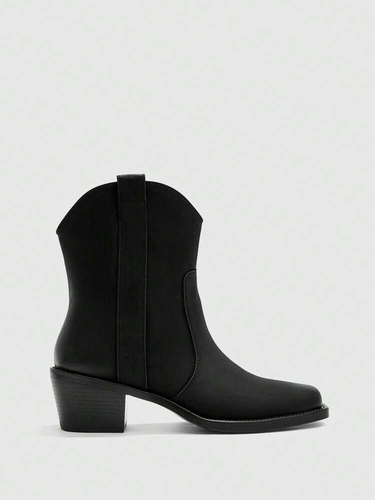 CUCCOO BIZCHIC Women's Fashionable Black Mid-Calf Boots