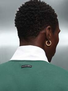 PLAYBOY X SUMWON Crop Fit Funnel Neck Track Jacket With Contrast Stripes And Logo Detail Zip Up Outerwear - Green - View 7