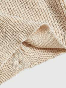 ROMWE Avant Colorful Floral Loose Knit Cardigan - Khaki - View 5
