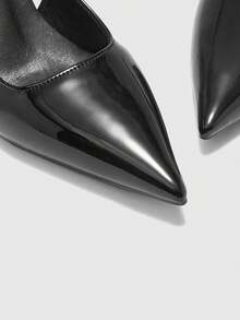 CUCCOO BIZCHIC Women's Fashion Black All-Match Everyday Versatile Sexy Party High Heel Mule Shoes - Black - View 7