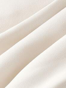 SHEIN MOD Combinaison grande taille style cache-cœur abricot, combinaison avec ceinture décorative, combinaison élégante pour le travail - Nude - Voir 3