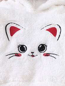 SHEIN 2件套女婴加厚羊毛保暖服，秋冬 - 紅色 - 查看 3