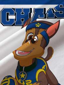 SHEIN | PAW Patrol Young Boy Summer Colorblock Dog Print T-Shirt