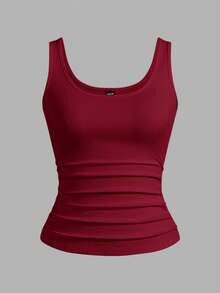 Slaydiva 3件装 黑色+白色 休闲基本款工字背心 无袖 深V领 罗纹 女式背心 - 彩色 - 查看 3