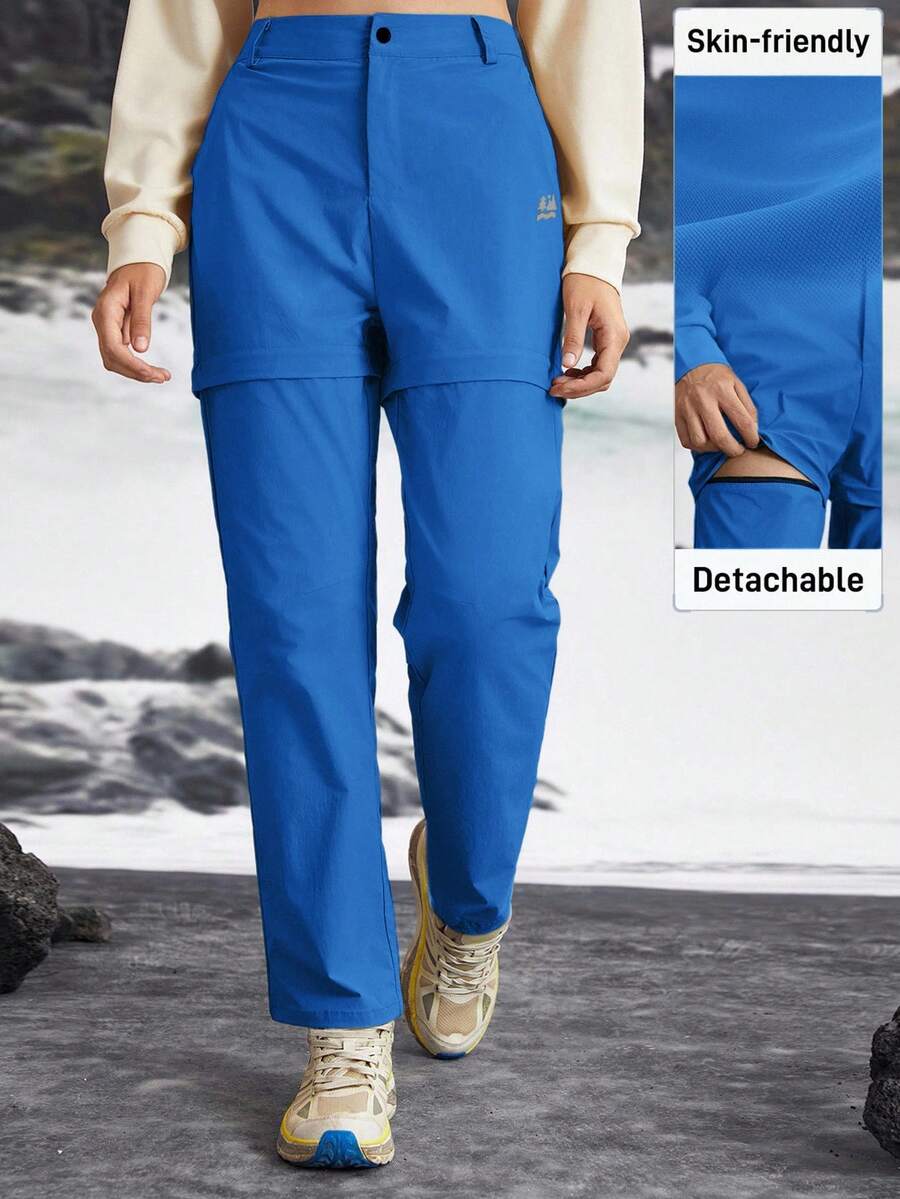 In My Nature Women's Detachable 2-Section Outdoor Camping Hiking City Commute Pants - Blue - View 1