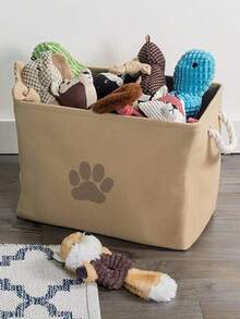 1 pezzo Cestino adesivo con stampa di zampa di cane cartoni animati per organizzare spuntino, giocattoli e vestiti per animali domestici, decorazione da parete, accessori carini per animali domestici - Cammello - Visualizzare 8